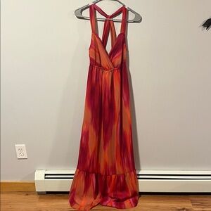 a.n.a Red and Orange Maxi Dress